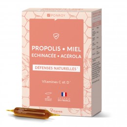 Ampoules Propolis - Miel -  Échinacée - Acérola